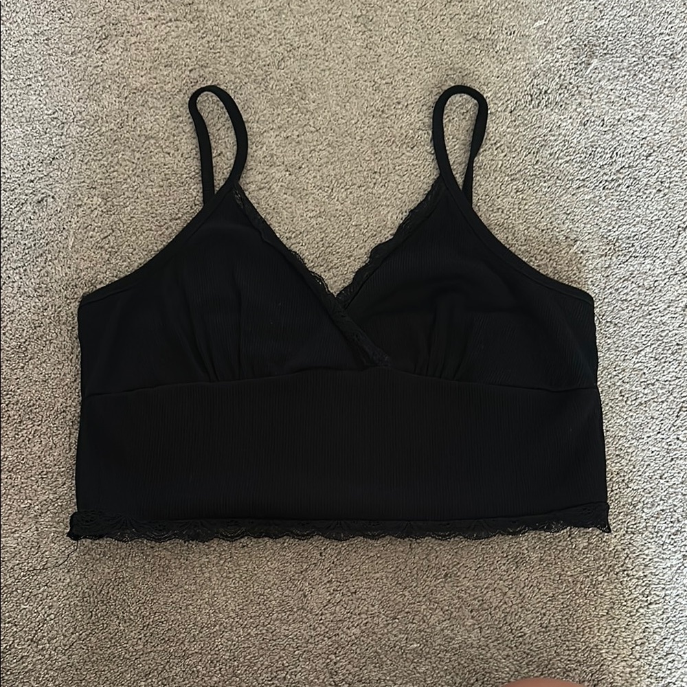 Black Lace Trim Bralette